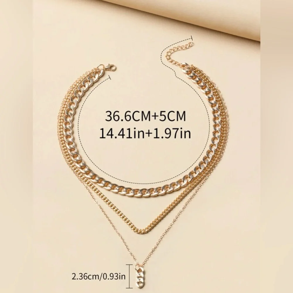 ✨Chain Charm Layered Necklace (Boutique) - Picture 8 of 9